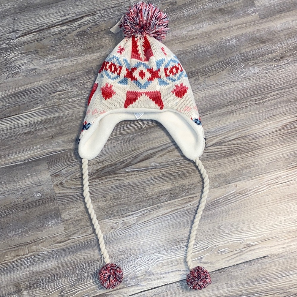 NWT AE Ski Crochet Pom Winter Hat OSFM